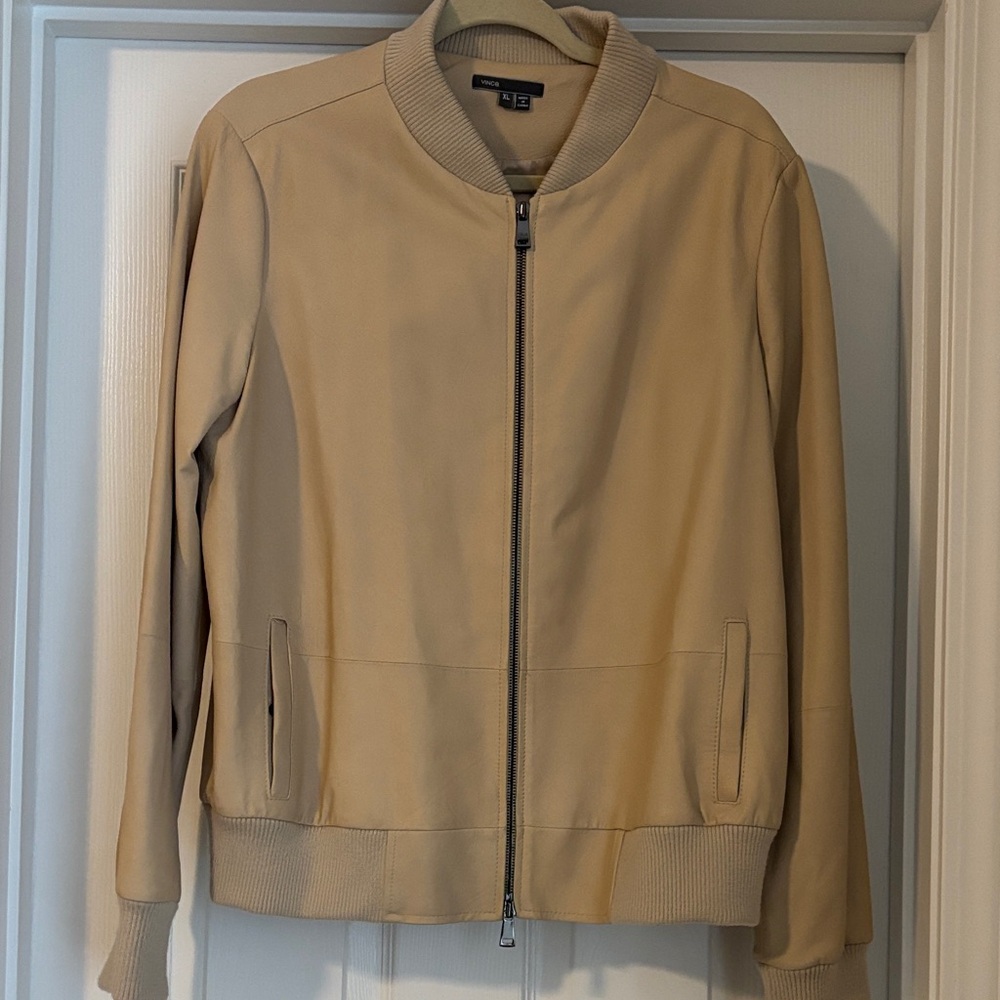 Vince Beige Bomber Jacket
